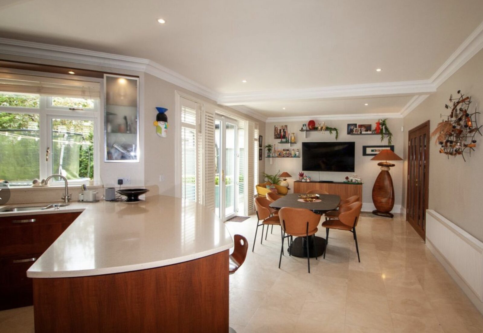 Open-plan kitchen and living space